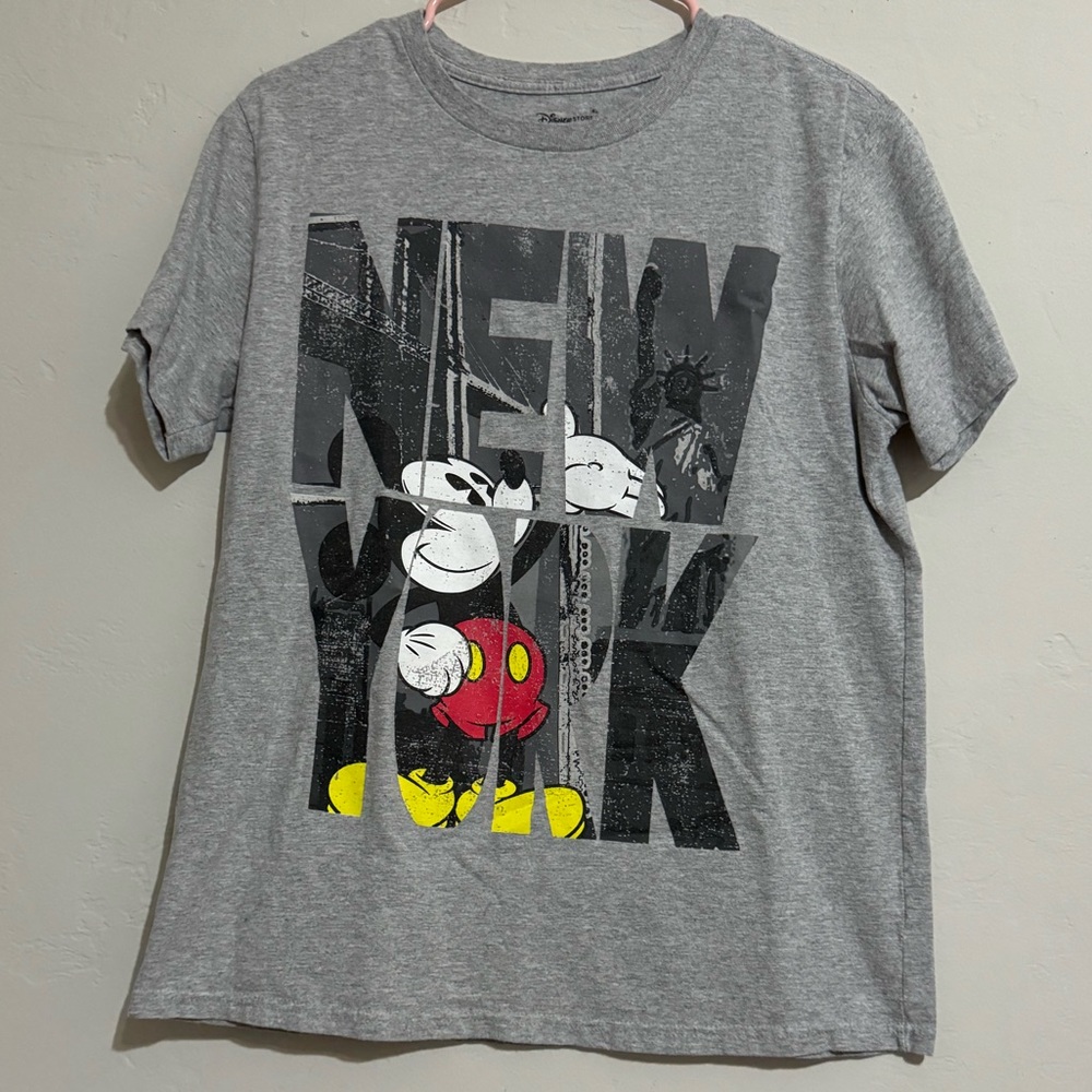 Disney Store Mickey Mouse Grey/Gray T-shirt (S)